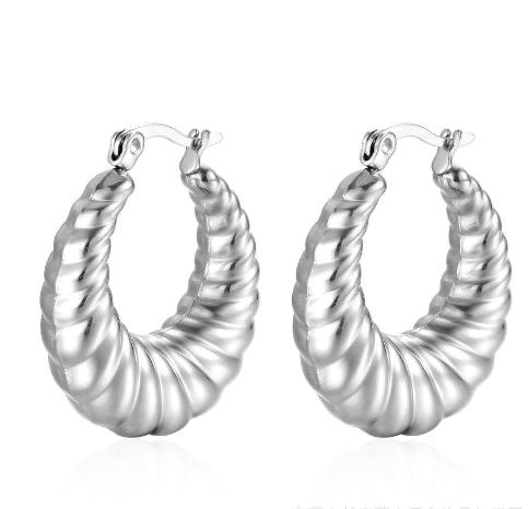 Silver Hoops