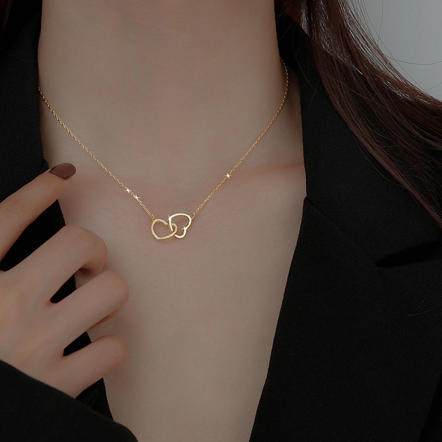 Double heart Necklace