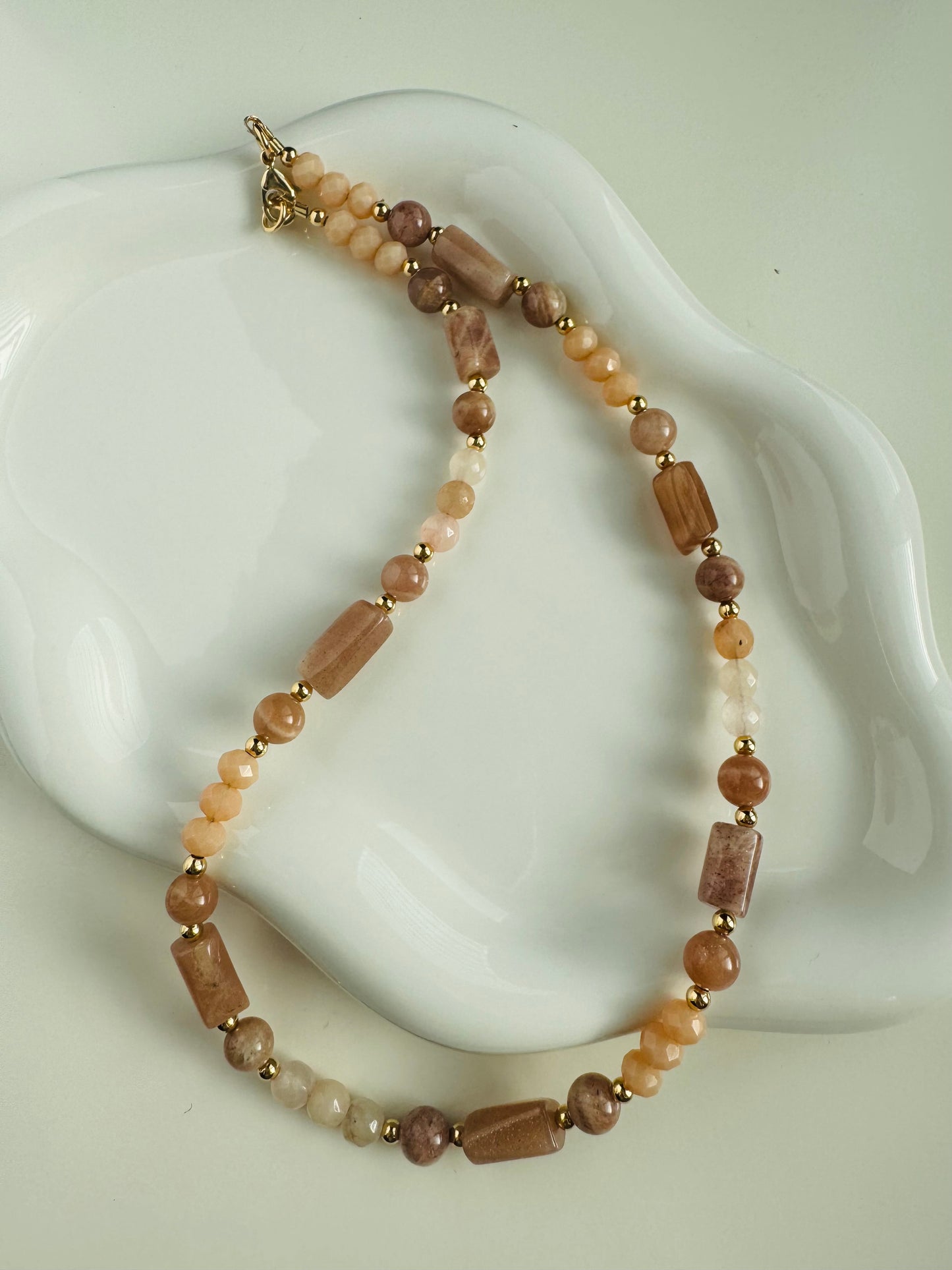 Peach Moonstone Necklace