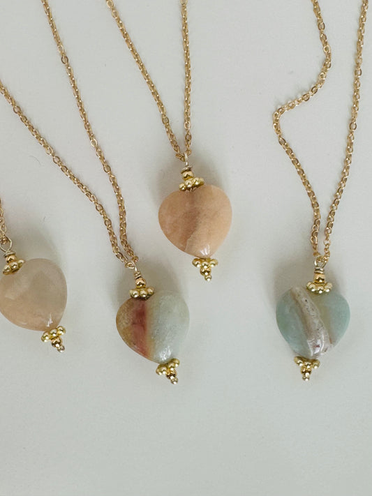 Gemstone Heart Necklace