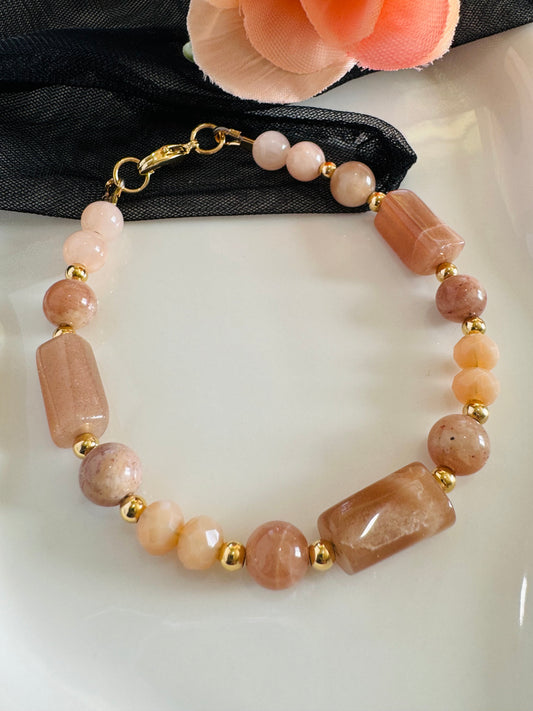 Peach Moonstone bracelet