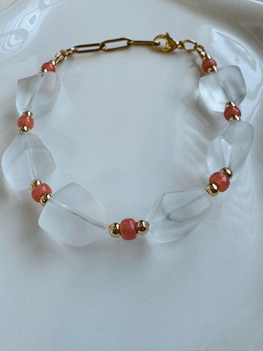 Crystal Peach Bracelet.