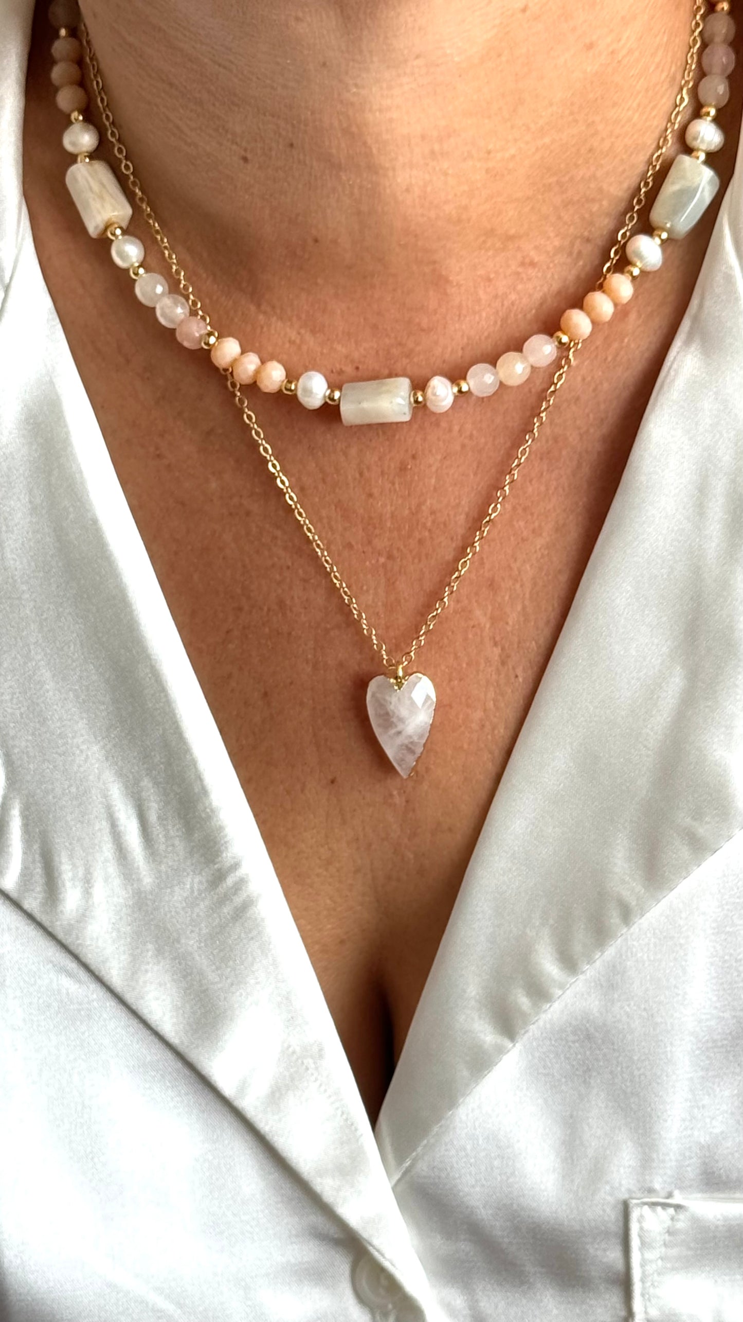 White Moonstone Necklace