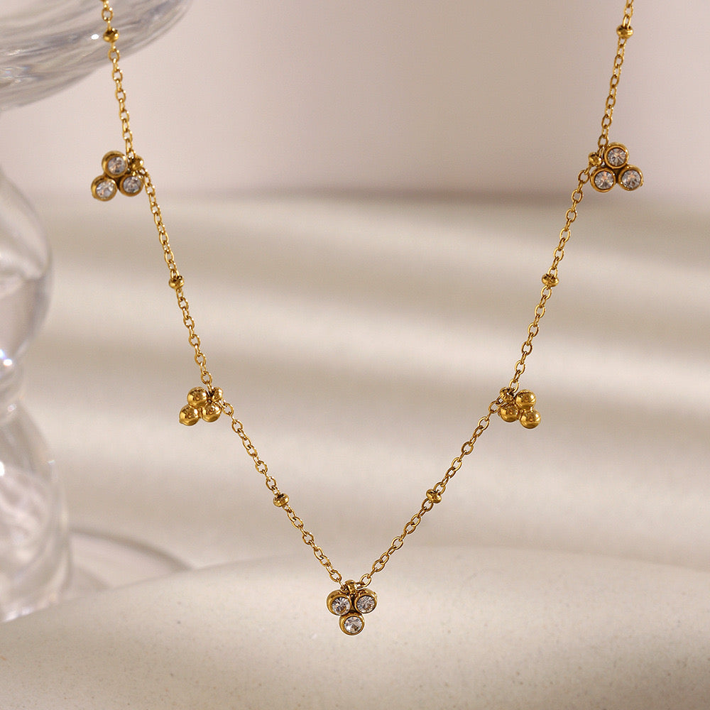 Zirconia Dots necklace
