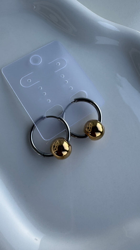 Gold and silver hoop