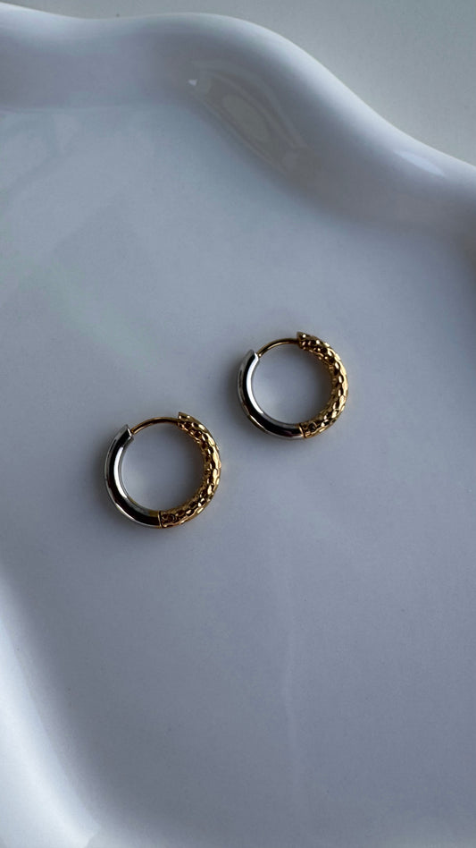 Small two tone earring