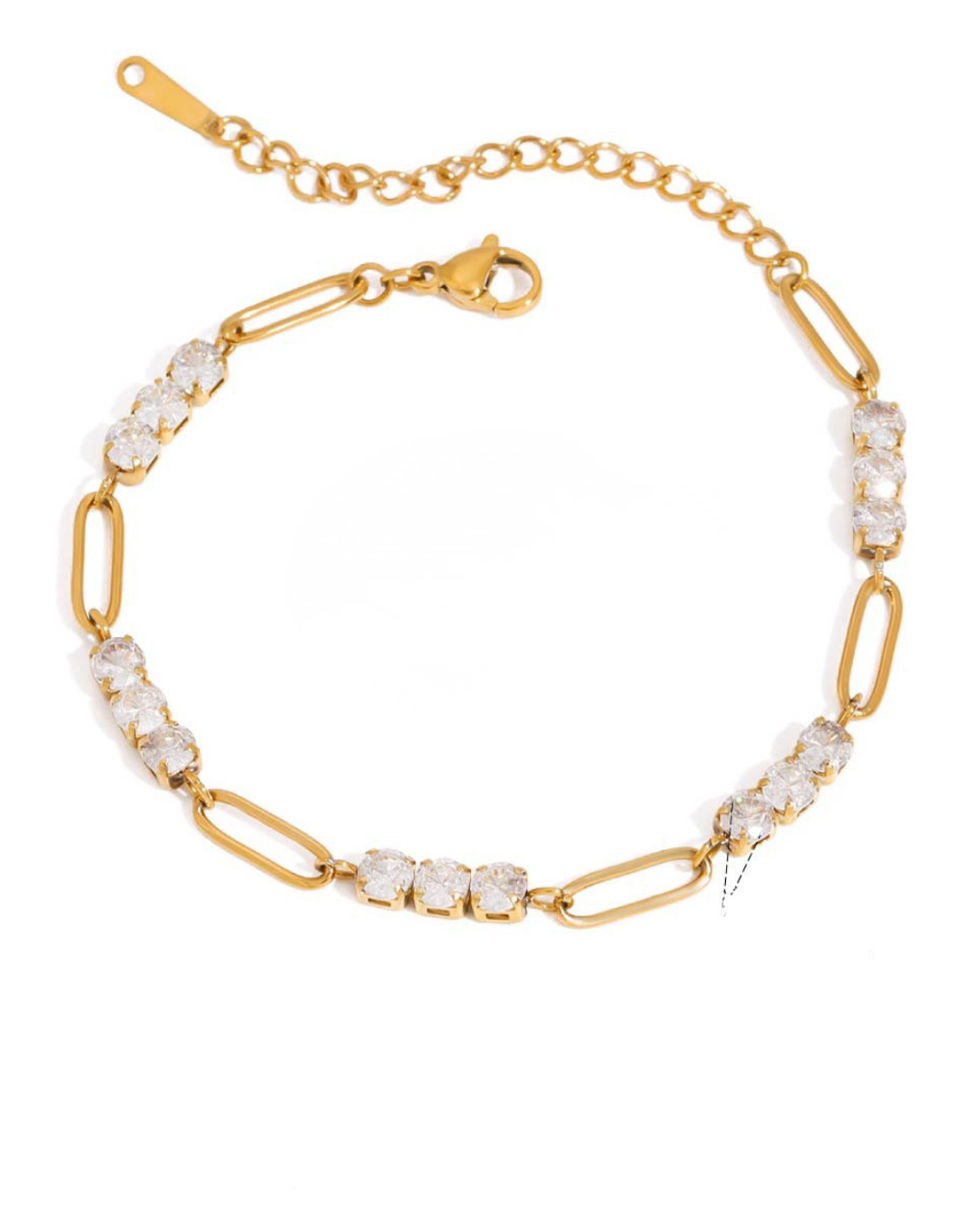 Paperclip tennis bracelet