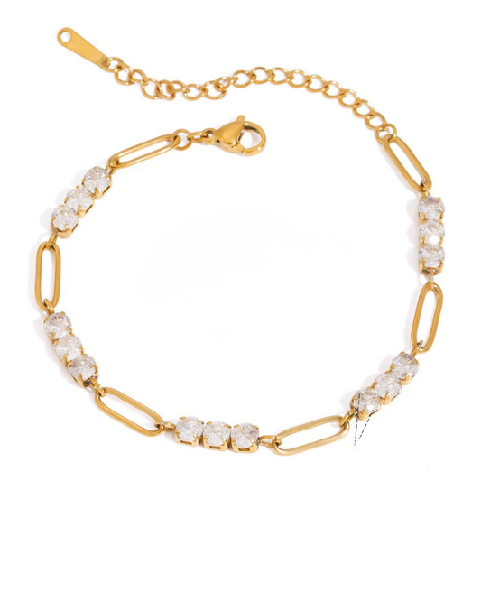 Paperclip tennis bracelet