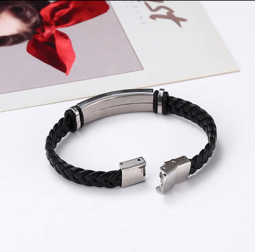 Twist Leather Men Bracelet