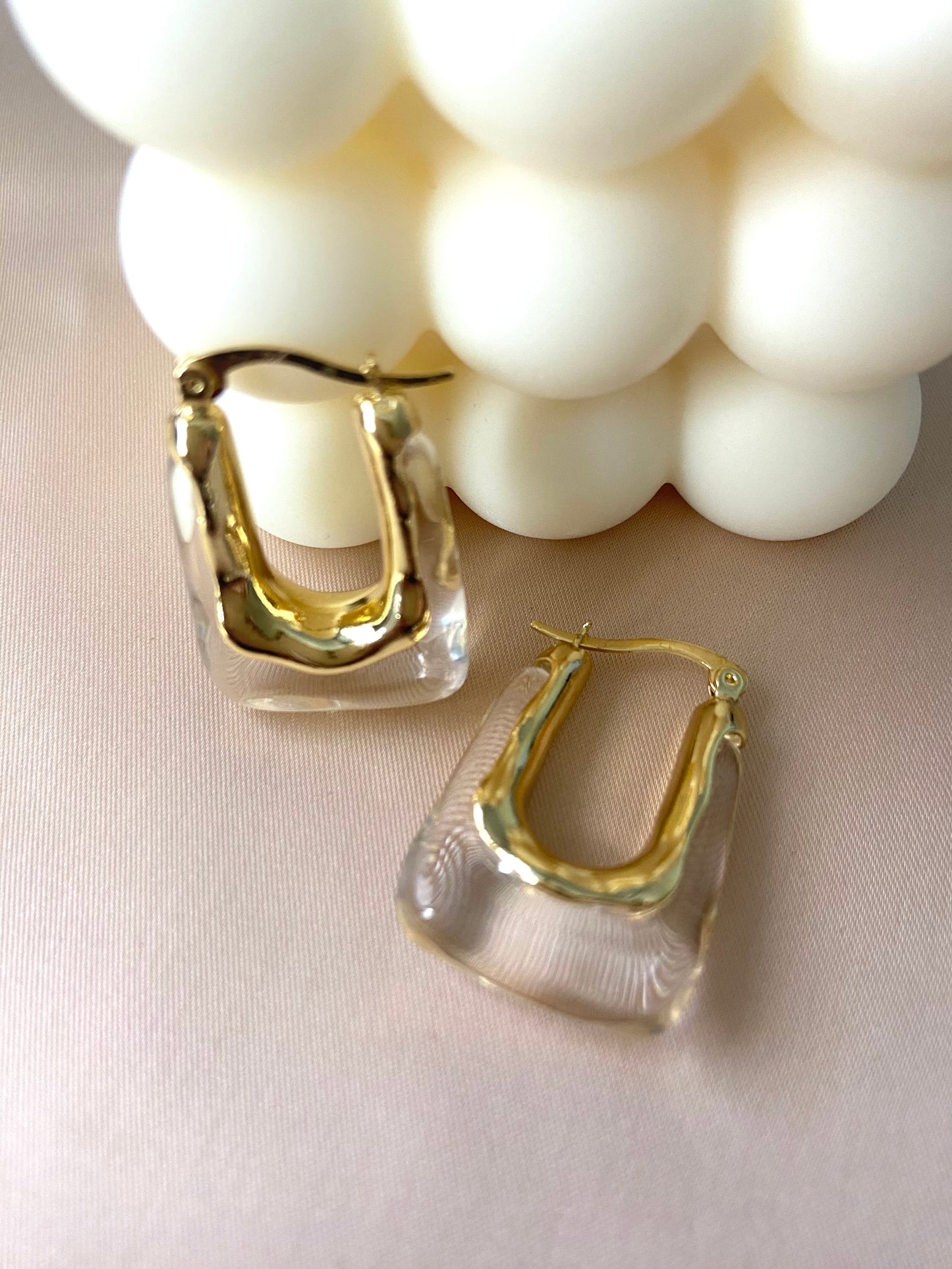 Clear Geometric Earrings